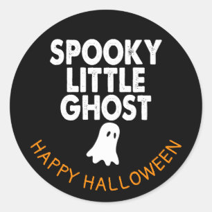Spooky Little Ghost Happy Halloween Family Party Ronde Sticker