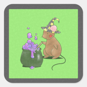 Spooky Little Mouse Vierkante Sticker