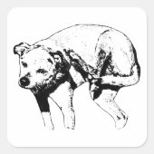 Spooky Little Scratcher Vierkante Sticker (Voorkant)