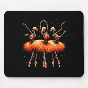 Spooky Llerina Skeleton Dance Funny Halloween Llet Muismat