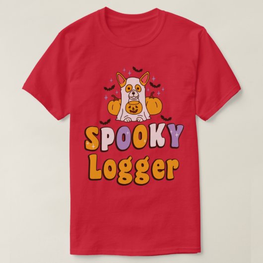 Spooky Logger Halloween Costume Dog T-shirt (Design voorkant)