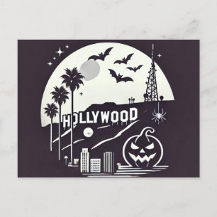 Spooky Los Angeles Halloween Feestdagenkaart