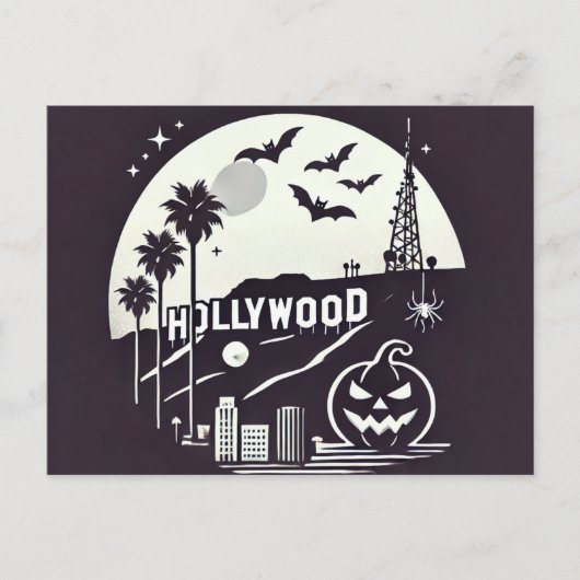 Spooky Los Angeles Halloween Feestdagenkaart (Voorkant)
