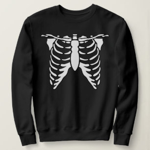 Spooky Lungs Xray Botten Graphic Horror Sweatshirt