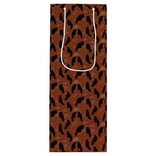 Spooky maanverlichte kraaien delen oogbolsnack wijn cadeautas (Voorkant)