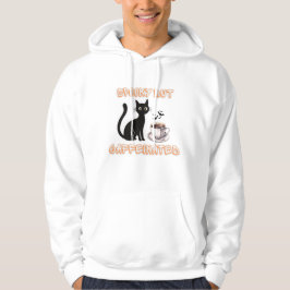 Spooky maar cafeïnehoudende - Halloween Black Cat  Hoodie