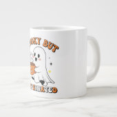 Spooky maar cafeïnehoudende Schattigee Ghost Desig Grote Koffiekop (Voorkant rechts)