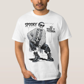 Spooky Maar Dan Met Mode Grappig Skelet T-shirt
