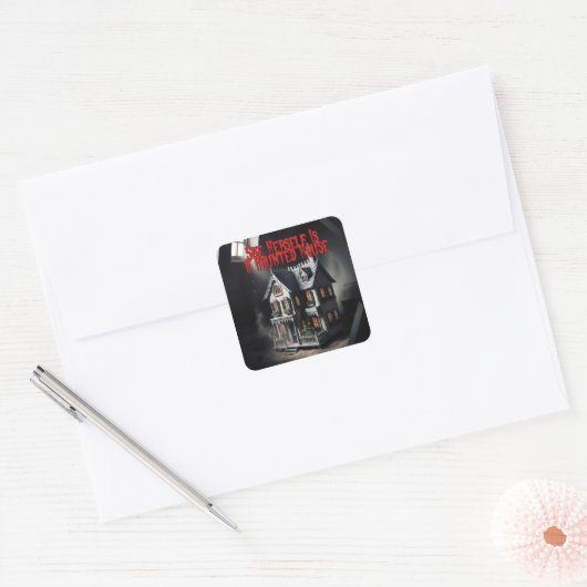 Spooky, maar maak het mini vierkante sticker (Envelop)