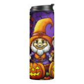 Spooky maar Schattig Happy Skeleton Gnomen Thermosbeker (Gedraaid links)