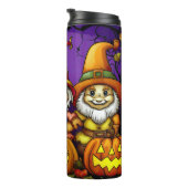 Spooky maar Schattig Happy Skeleton Gnomen Thermosbeker (Geroteerd rechts)