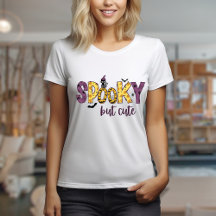 Spooky maar schattig T-shirt ontwerp