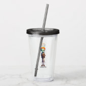 Spooky Maar Schattigee Zombie Kind - Schattige Mac Acryl Drinkbeker (Achterkant)