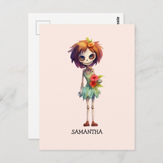 Spooky Maar Schattigee Zombie Kind - Schattige Mac Briefkaart (Voorkant / Achterkant)