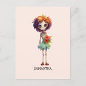 Spooky Maar Schattigee Zombie Kind - Schattige Mac Briefkaart (Voorkant)