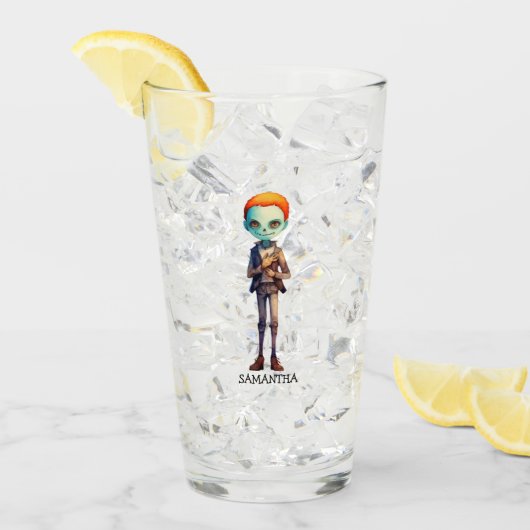 Spooky Maar Schattigee Zombie Kind - Schattige Mac Glas (Voorkant ijs)