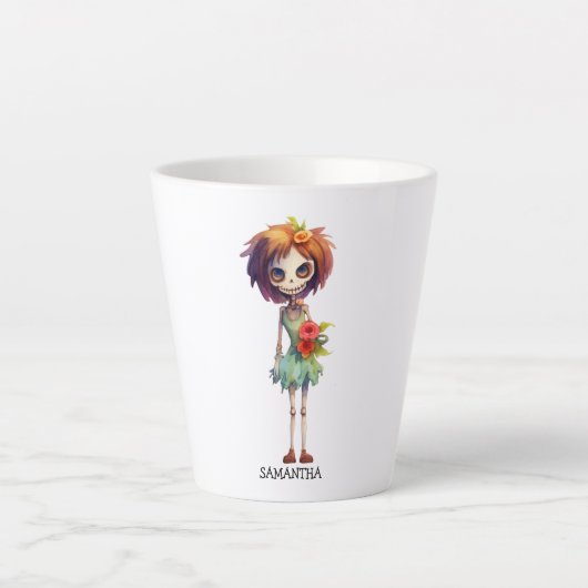 Spooky Maar Schattigee Zombie Kind - Schattige Mac Latte Mok (Voorkant)