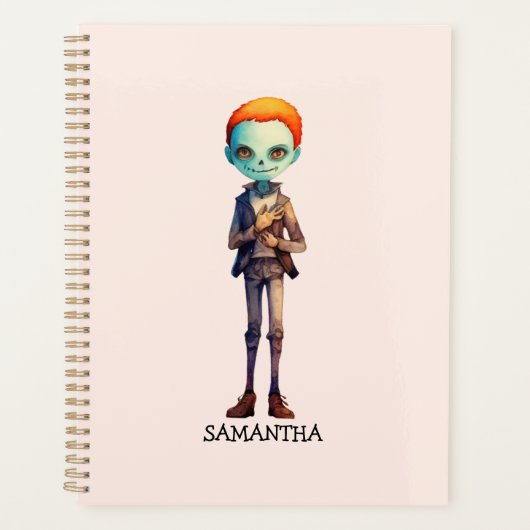 Spooky Maar Schattigee Zombie Kind - Schattige Mac Planner (Voorkant)