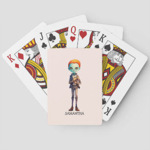 Spooky Maar Schattigee Zombie Kind - Schattige Mac Pokerkaarten
