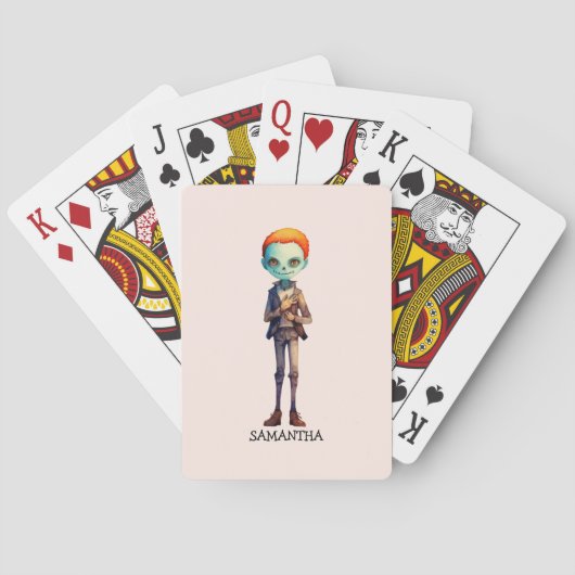 Spooky Maar Schattigee Zombie Kind - Schattige Mac Pokerkaarten (Achterkant)