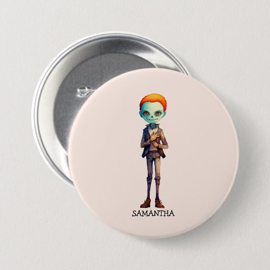 Spooky Maar Schattigee Zombie Kind - Schattige Mac Ronde Button 7,6 Cm (Voorkant /achterkant)
