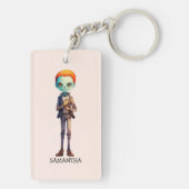 Spooky Maar Schattigee Zombie Kind - Schattige Mac Sleutelhanger (achterkant)