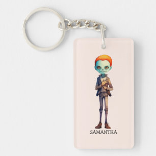 Spooky Maar Schattigee Zombie Kind - Schattige Mac Sleutelhanger