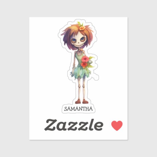 Spooky Maar Schattigee Zombie Kind - Schattige Mac Sticker (Vel)