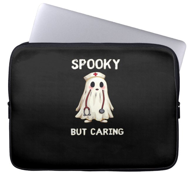 SPOOKY MAAR ZORGZAAM Essential T-shirt Laptop Sleeve (Voorkant)