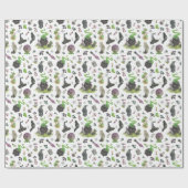 Spooky Magical Witch Pattern Cadeaupapier (Vlak)