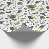 Spooky Magical Witch Pattern Cadeaupapier (Hoek)