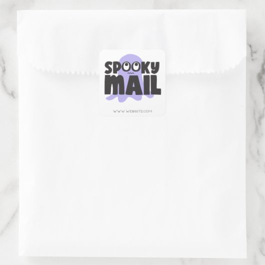 Spooky Mail Halloween Vierkante Sticker (Tas)