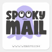 Spooky Mail Halloween Vierkante Sticker (Voorkant)