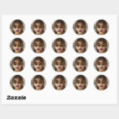 Spooky Makeup Ronde Sticker (Vel)
