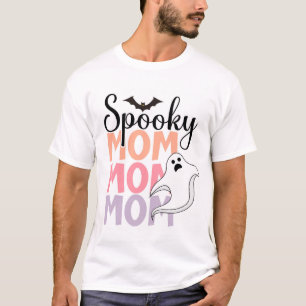 Spooky mam halloween ontwerp t-shirt