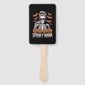 Spooky Mama Cool Halloween Skeleton Handwaaier (Voorkant)