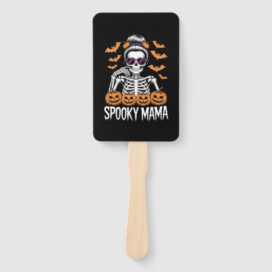 Spooky Mama Cool Halloween Skeleton Handwaaier (Voorkant)