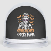 Spooky Mama Cool Halloween Skeleton Sneeuwbol (Voorkant)