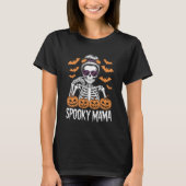 Spooky Mama Cool Halloween Skeleton T-shirt (Voorkant)