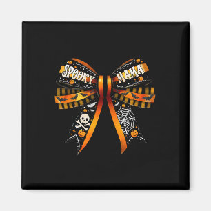 Spooky Mama Coquette Bow Pumpkin Schattige Hallowe Magneet