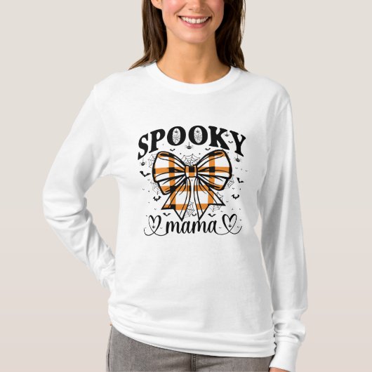 Spooky Mama – Cute Halloween for Moms T-shirt (Voorkant)