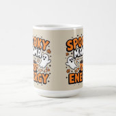 Spooky mama energy cute Halloween ghost Koffiemok (Center)