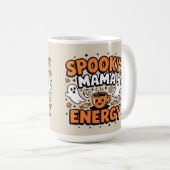 Spooky mama energy cute Halloween ghost Koffiemok (Voorkant rechts)