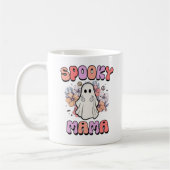 Spooky Mama Funny Halloween Ghost Koffiemok (Links)