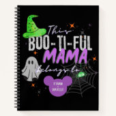 Spooky mama gepersonaliseerd Notitieboek | Hallowe (Voorkant)