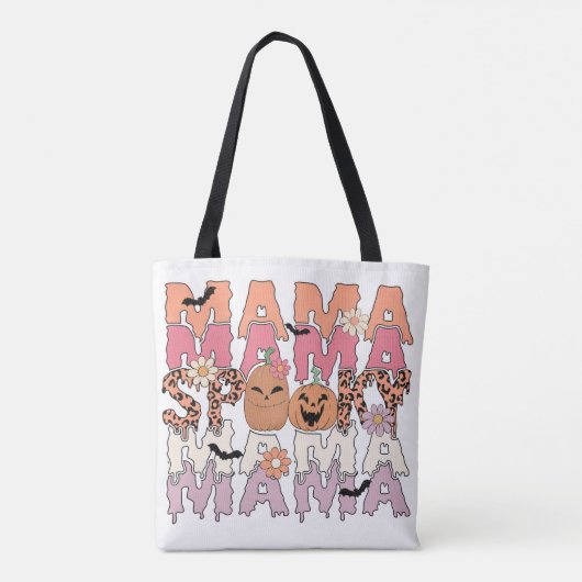 Spooky Mama Halloween Canvas tas (Achterkant)