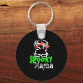 Spooky Mama, Halloween Grappig, Spooky, Halloween Sleutelhanger (Voorkant)