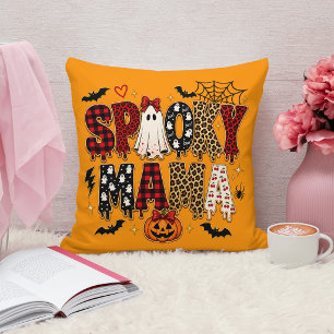 Spooky Mama Halloween Luipaardprint gemengd Kussen