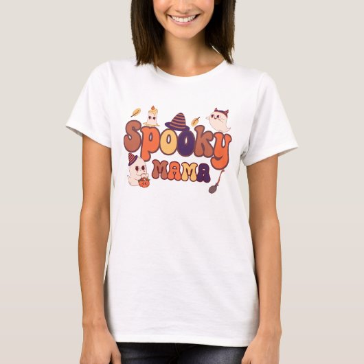Spooky Mama Halloween Mama En Ik Matching T-shirt (Voorkant)