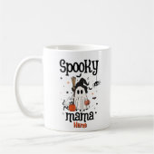Spooky Mama Halloween - Schattigee geest, kat en p Koffiemok (Links)